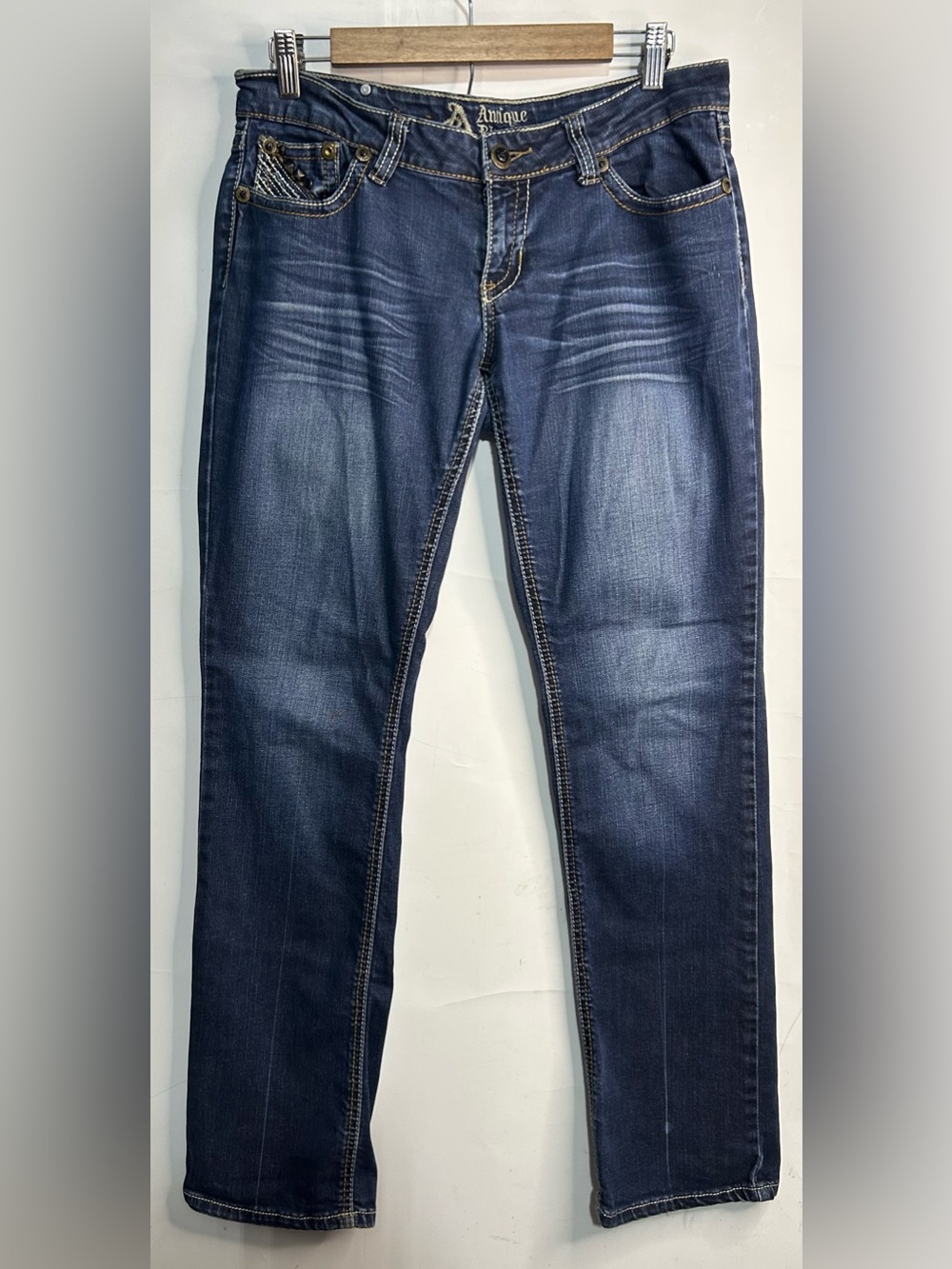 Antique Rivet Embroidered Studded Jeans Size 30